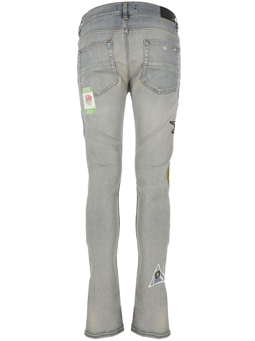 Travel patch repair jeans AMIRI | AMDNSY1025ANTIQUE  INDIGO